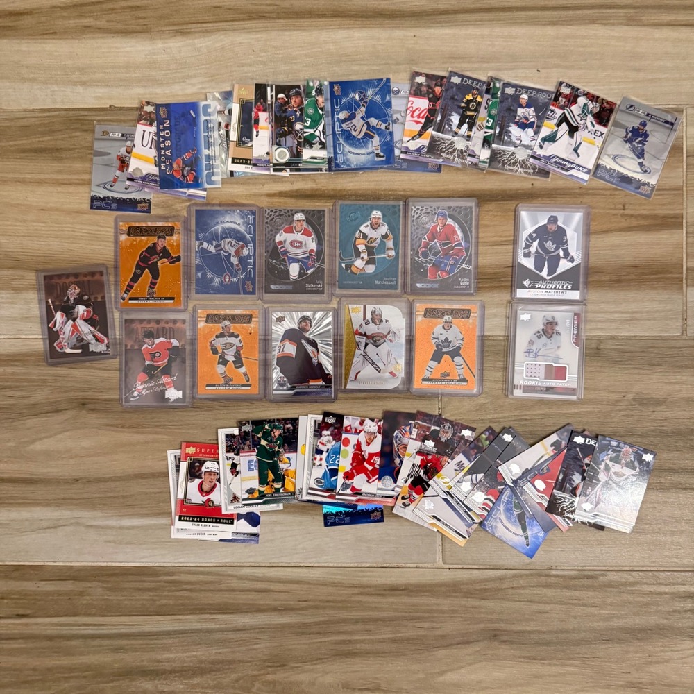Upper Deck Hockey Card Lot of 59 Brady Keeper Rookie Auto Patch Auston Matthews